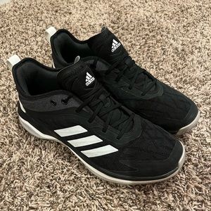Adidas Afterburner Baseball Turf Shoes - Mens 10 - Black